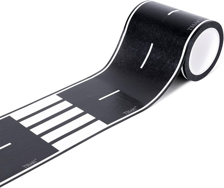 Roadway Tape - Black Residue Free Road Car Track Tape for Kids Birthday Party Racing Party Decora... | Amazon (US)