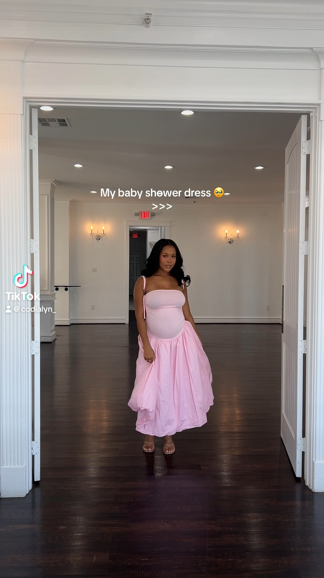 I didn’t want to take the dress off 🥹✨🩷I felt like such a princess. 

This was another non maternity find that just happened to be the most perfect statement for my baby shower 🙌🏽 



#LTKBaby #LTKBump #LTKVideo