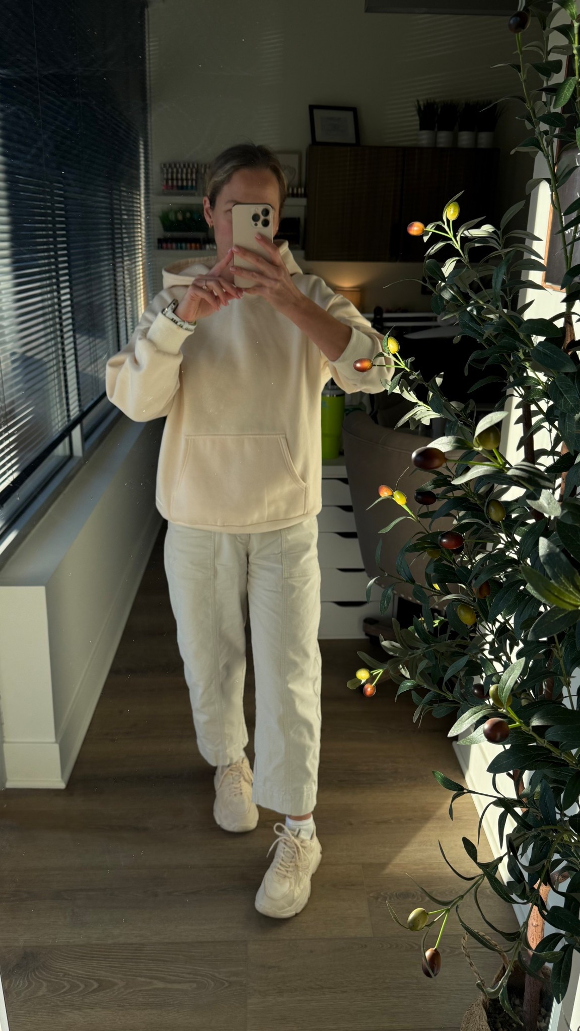 All neutral monochrome outfit 🤍
Cream hoodie styled with white pants and white sneakers for an easy everyday look.
This is a simple casual outfit for fall and winter, perfect for errands, travel days, and weekend plans.
Comfortable, clean, and easy to recreate with neutral basics.

neutral outfit, monochrome outfit, all beige outfit, cream hoodie outfit, white pants outfit, white sneakers outfit, casual fall outfit, cozy casual outfit, minimalist style, everyday outfit, travel outfit, airport outfit, capsule wardrobe basics

#LTKmomlife #LTKootd #LTKdayinmylife