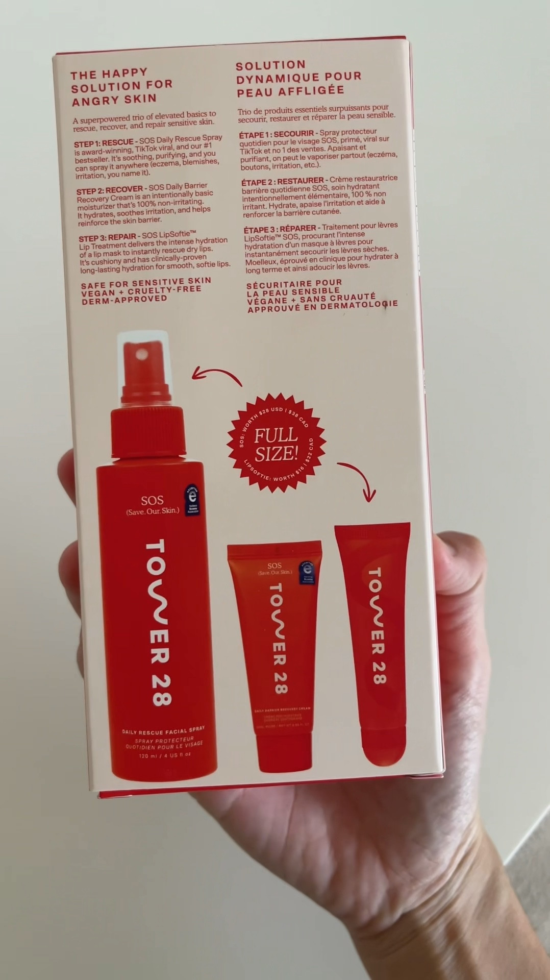 Picked up this Tower 28 set during the Sephora sale, and I’m so impressed! ❤️This trio includes two full-size bestsellers—SOS Spray and LipSoftie—that work wonders for calming irritation, reducing redness, and hydrating dry lips. Perfect for acne-prone or sensitive skin, and each product is non-irritating, fragrance-free, and accepted by the National Eczema Association. Such a great holiday set for testing or gifting! 🎁 

#LTKGiftGuide #LTKVideo #LTKBeauty