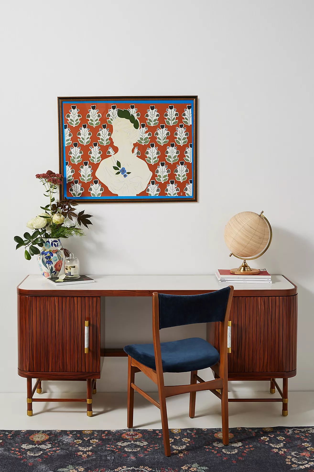 Deluxe Tamboured Desk | Anthropologie (US)