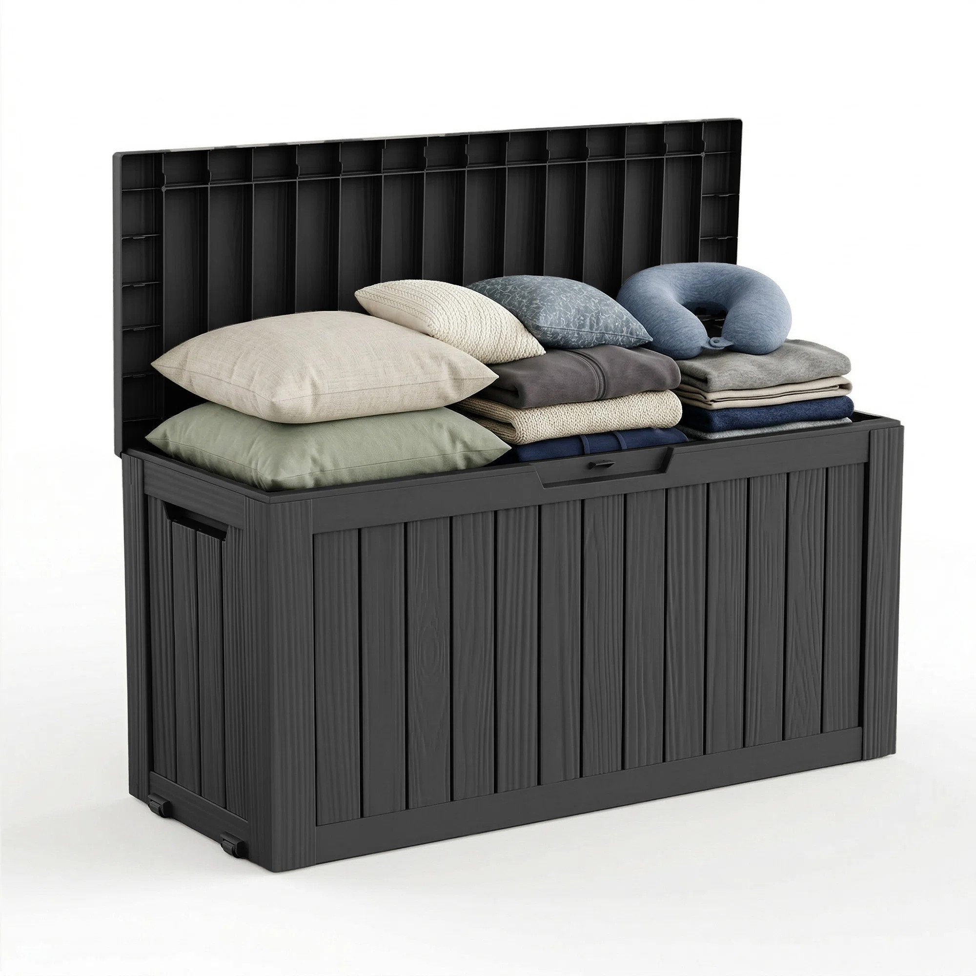 Emperic Design 46.06'' W 75 Gallon Water Resistant Resin Lockable Deck Box | Wayfair North America