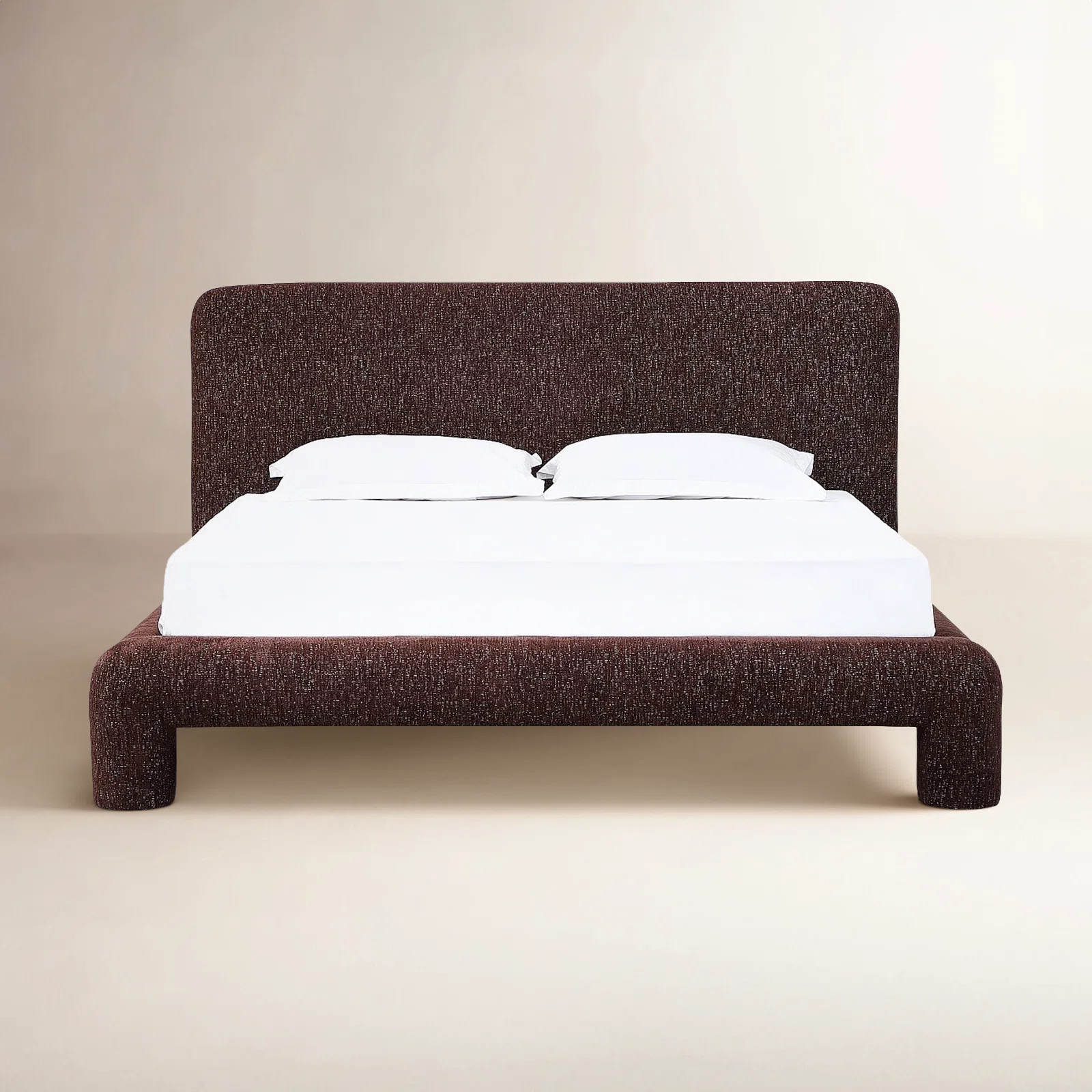 Mocoa Fully Upholstered Platform Bed In Mongoose Chenille | AllModern