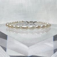 Freshwater Pearl Beaded Bracelet, Modern Bracelet Women, Classic Wedding Jewelry For Bride, June Birthstone, Handmade Gift Her | Etsy (US)