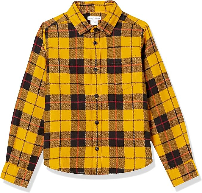 Amazon Essentials Boys and Toddlers' Flannel Button Down Shirt | Amazon (US)