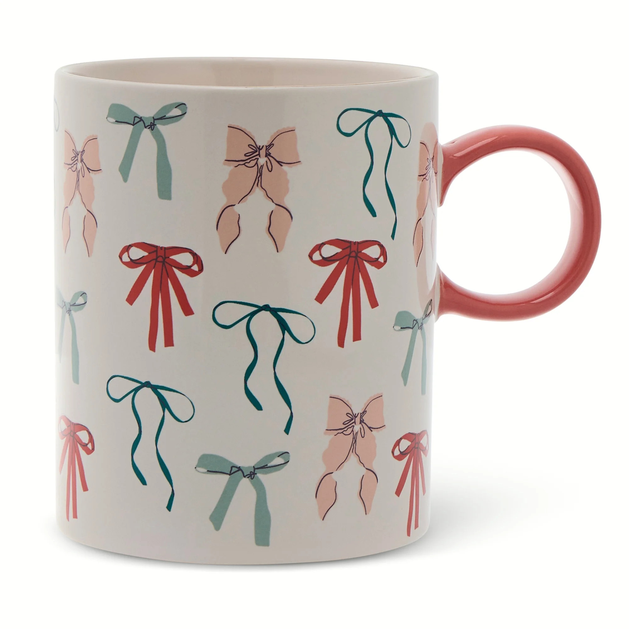 Thyme & Table 15.2 fl oz Pink Bows Stoneware Mug | Walmart (US)