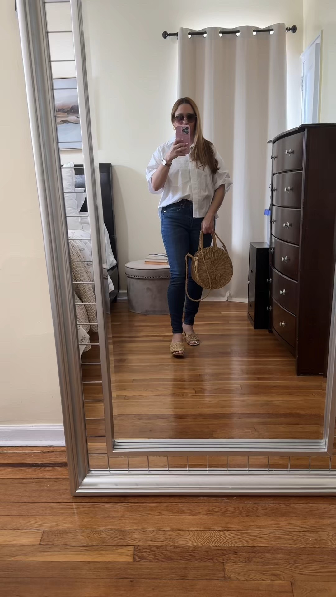 Denim jeans and a white blouse make a great combination. 

#LTKFindsUnder50 #LTKSeasonal #LTKStyleTip