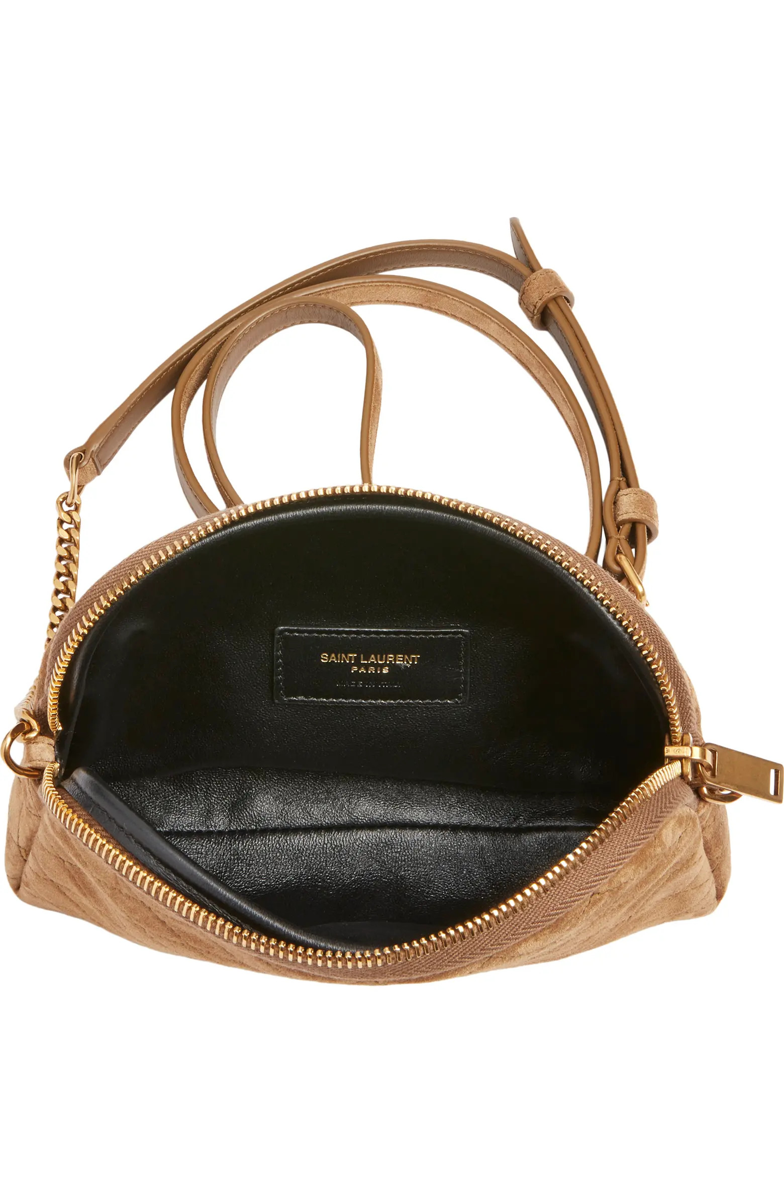 Gaby Cassandre Quilted Suede Crossbody Pouch | Nordstrom