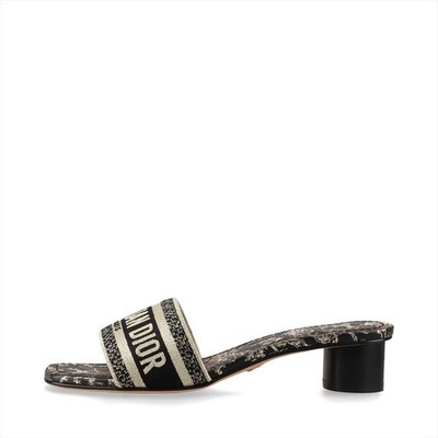 Christian Dior Dway canvas Sandals 37 Ladies' Black×Gold MD0725 Some wear | eBay US