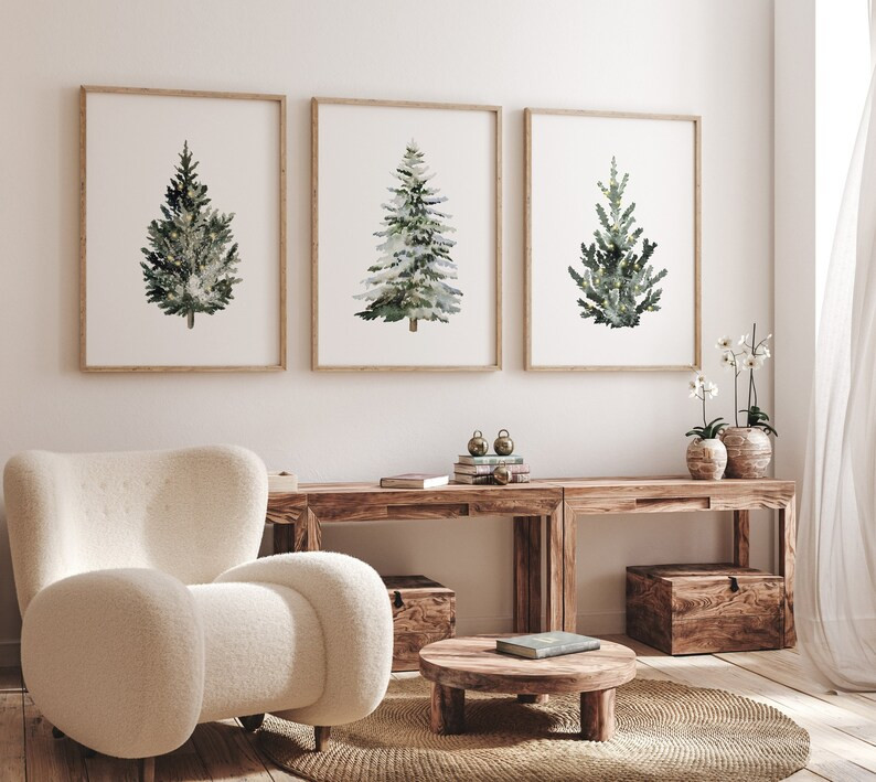Christmas Tree Prints  Evergreen Trees  Christmas Decor  - Etsy | Etsy (US)
