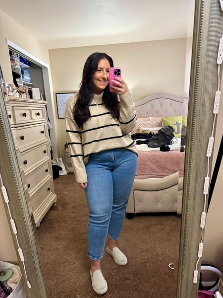 aerie unreal sweater -XL but could have bought not normal L 
abercrombie curve love mom jeans - 32 - short 
rothy sneakers 

#LTKmidsize #LTKstyletip #LTKsalealert