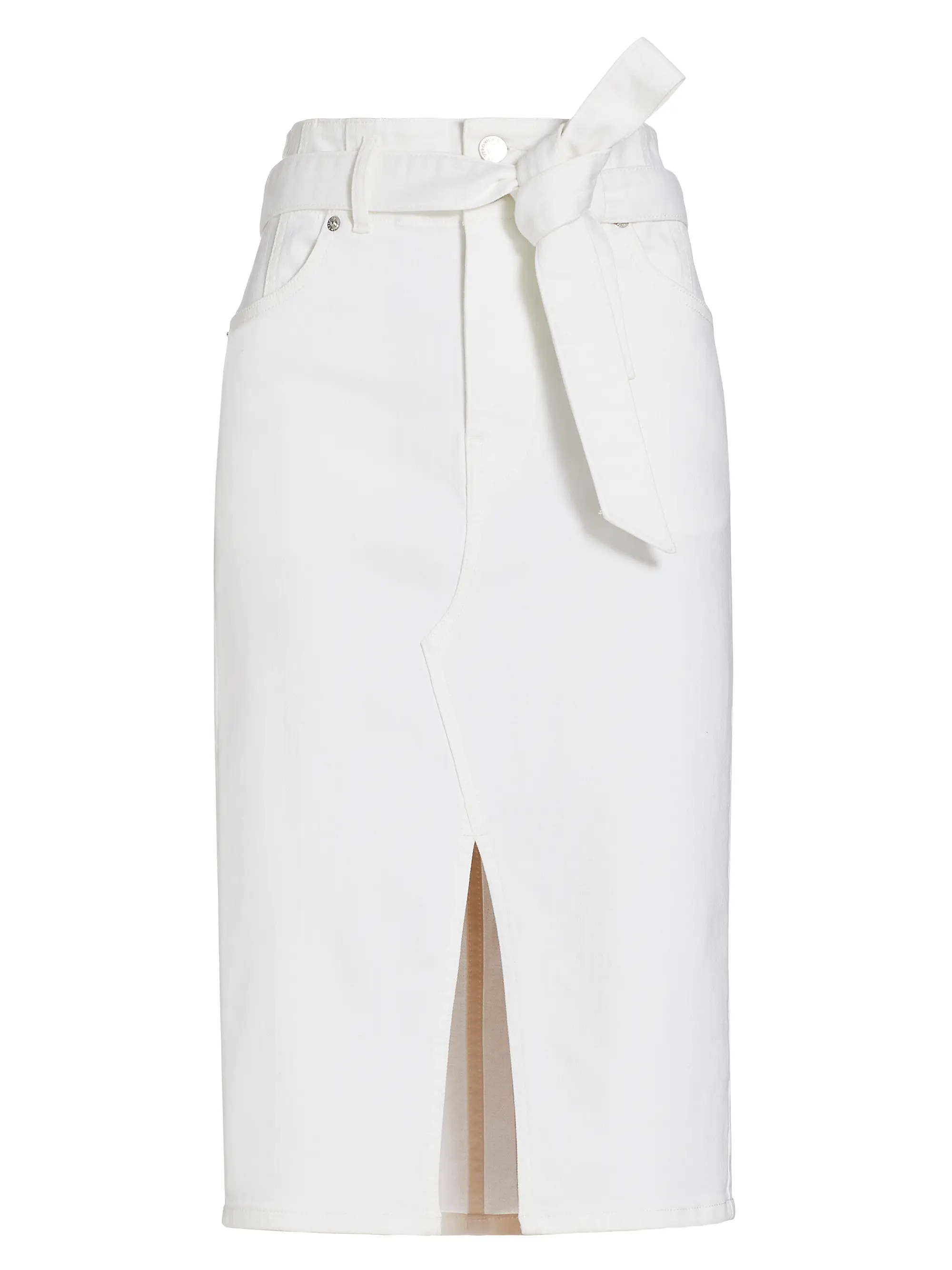 Shop Veronica Beard Nazia Denim Tie-Waist Pencil SKirt | Saks Fifth Avenue | Saks Fifth Avenue