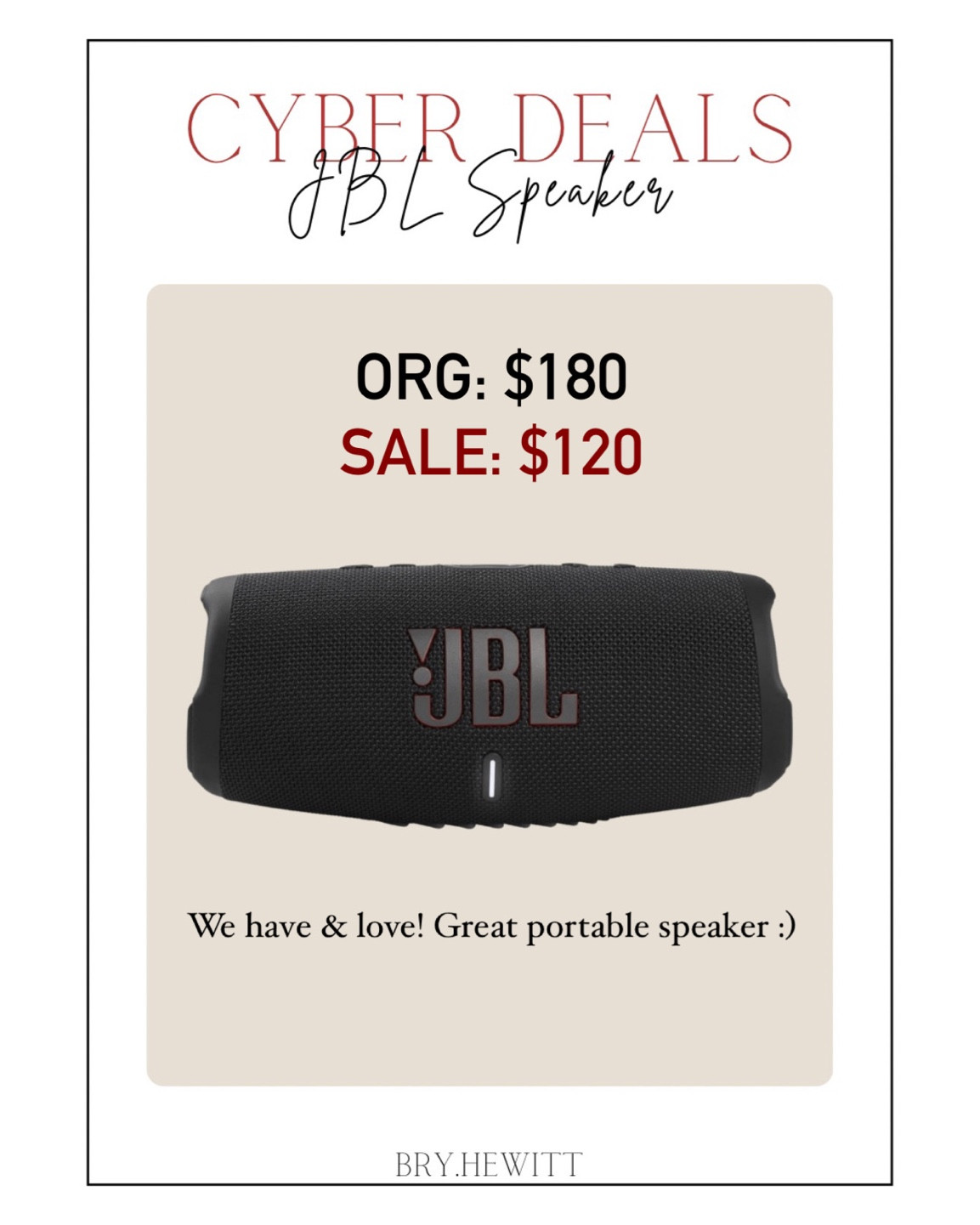 JBL speaker sale on Amazon! 🙌🏼

Amazon deals / cyber week deals / cyber sales / Amazon sales / JBL speaker deals / Black Friday deals / Black Friday sales 