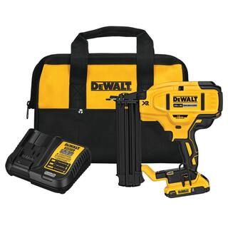 DEWALT 20V MAX XR Lithium-Ion 18-Gauge Electric Cordless Brad Nailer Kit DCN680D1 - The Home Depo... | The Home Depot