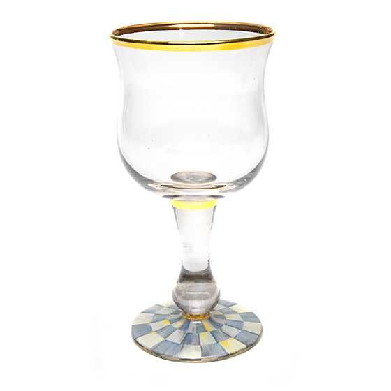 Sterling Check Wine Glass | MacKenzie-Childs