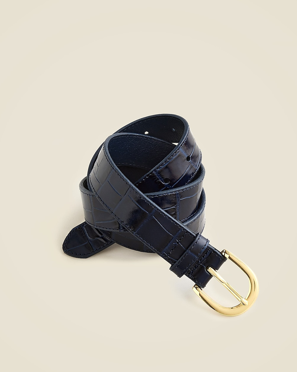 Classic belt in croc-embossed leather | J. Crew US