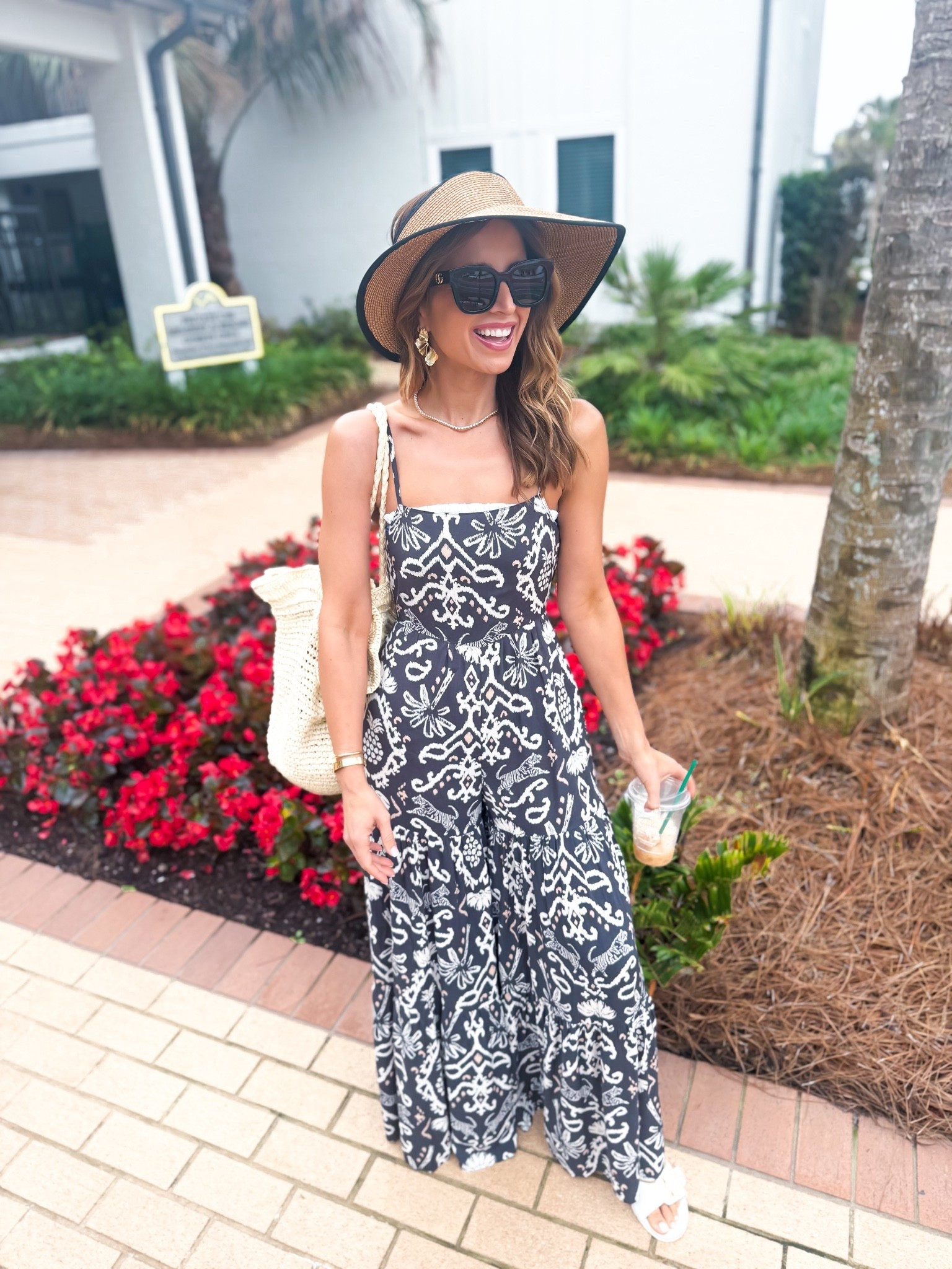 Beach days are the best days! Vacation outfit. Resort wear. Resort outfit. Beach vacation. Eric Javits packable beach hat. Target straw bag. Tory Burch buckle jelly slides. Gucci sunglasses on sale! Cubic Zirconia tennis necklace (I also have a real one and this one is SO convincing!!).

#LTKootd #LTKTravel #LTKSwim