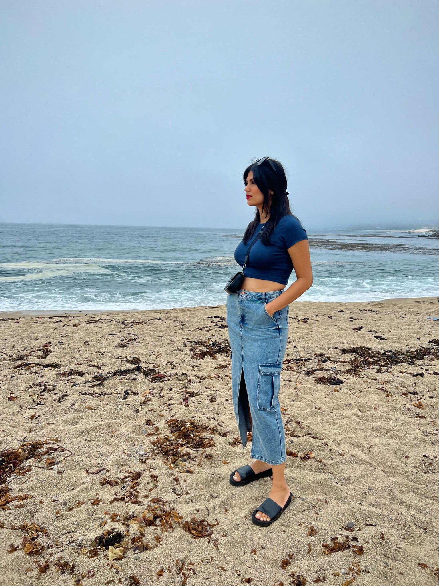 Denim skirt + crop top is an element look. It will always set you in style!  
This blue crop top is from zara. I have tagged a similar! 

#LTKSaleAlert #LTKStyleTip