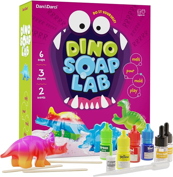 Dino Soap Making Kit For Kids, Dinosaur Science Toys Kits, Easter Gifts For Kids All Ages, DIY Ac... | Amazon (US)