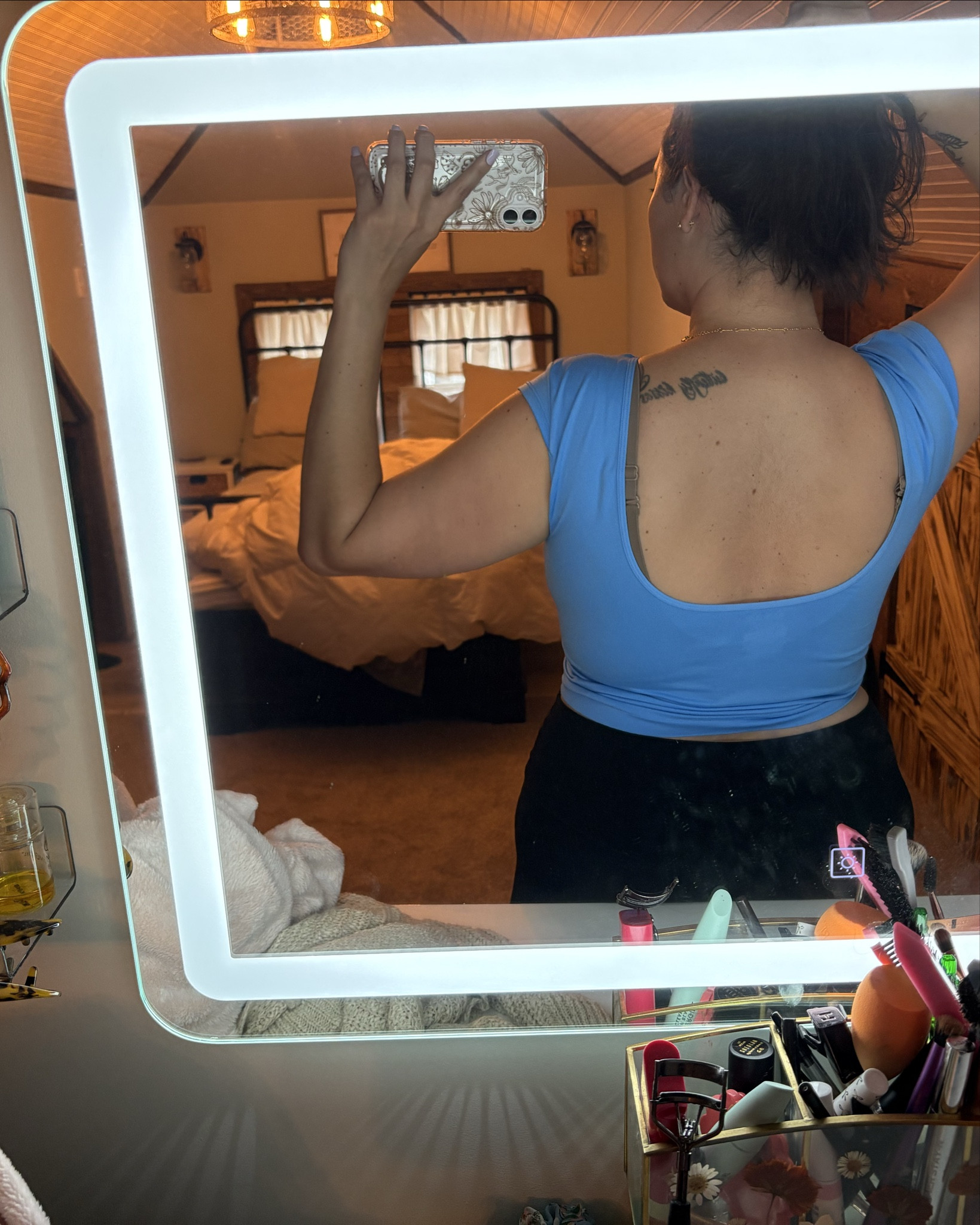 Cutest backless blue shirt 💙🦋

#LTKMidsize #LTKSaleAlert #LTKSeasonal