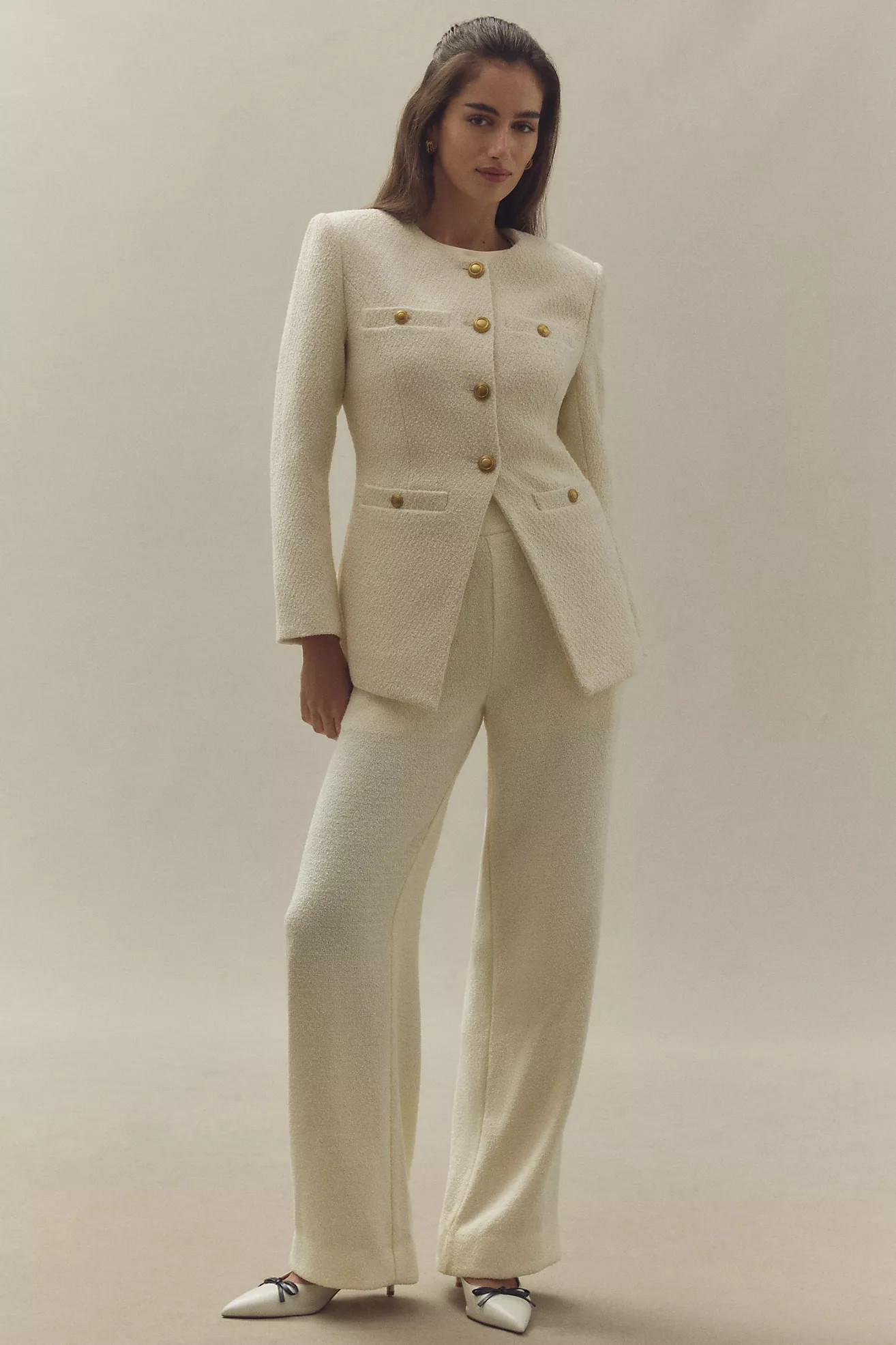 Endless Rose Tweed Wide-Leg Pants | Anthropologie (US)