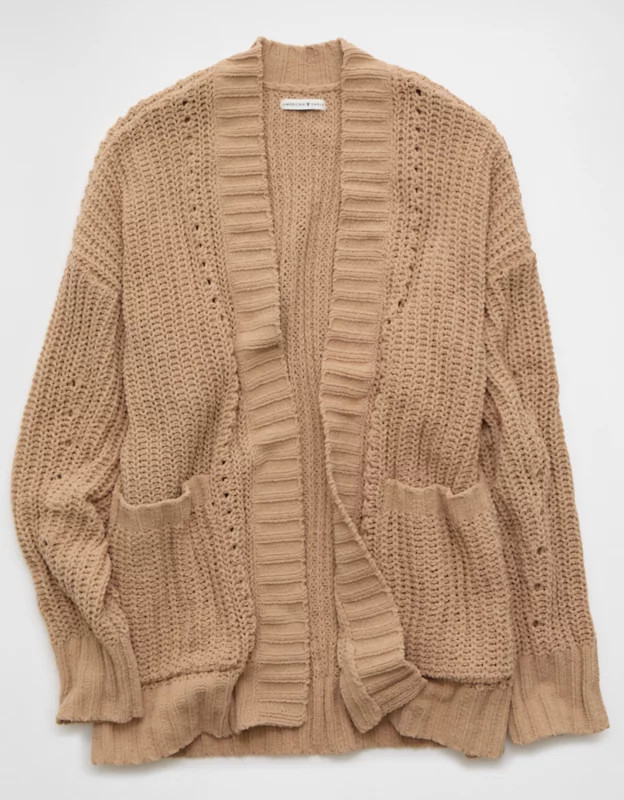 AE Chenille Cardigan Sweater | American Eagle Outfitters (US & CA)