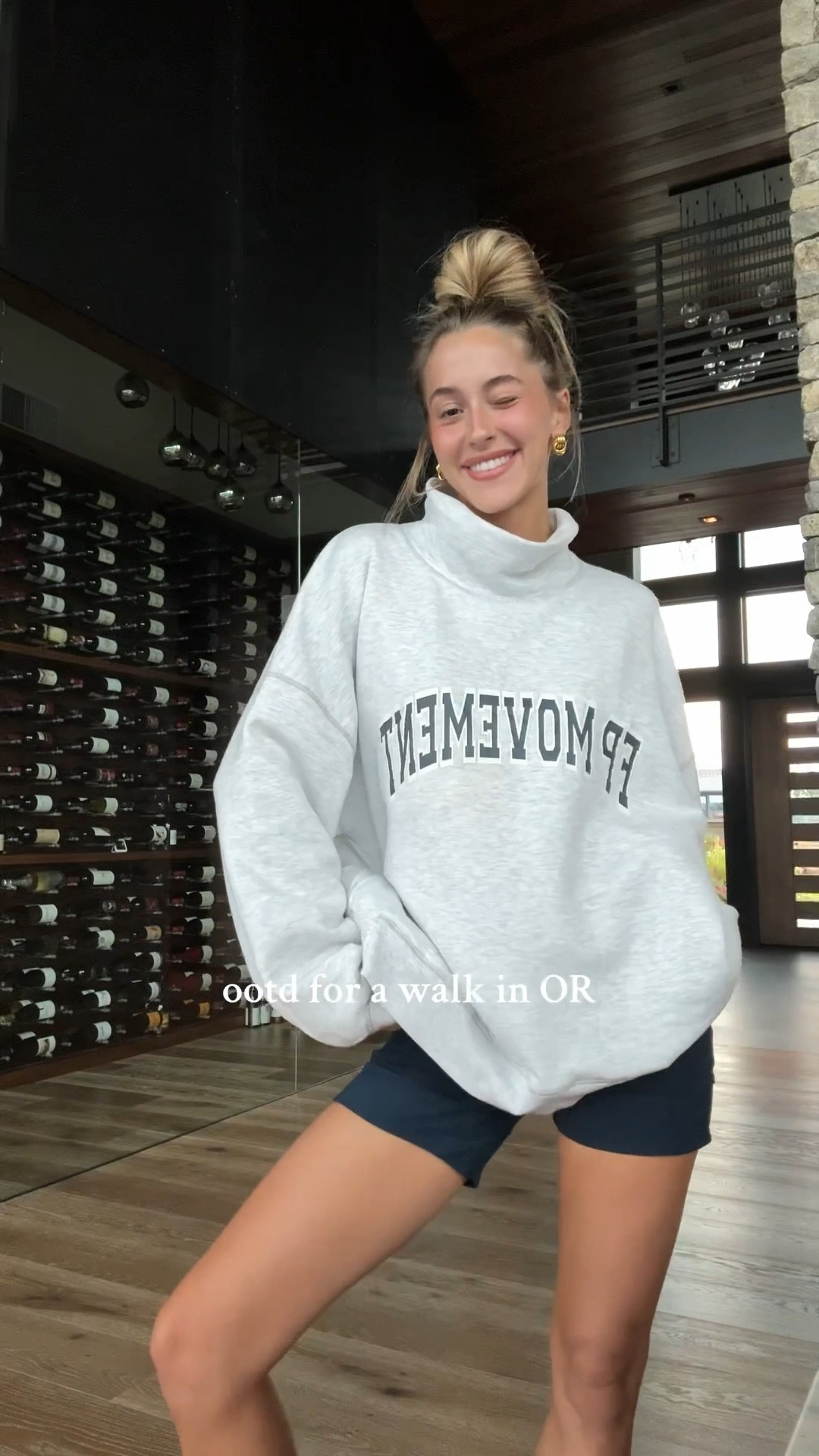 Walk ootd !! Loving this mock neck with the biker shorts!! 

Activewear, workout, set, freepeople, running shoes 

#LTKU #LTKSeasonal #LTKActive