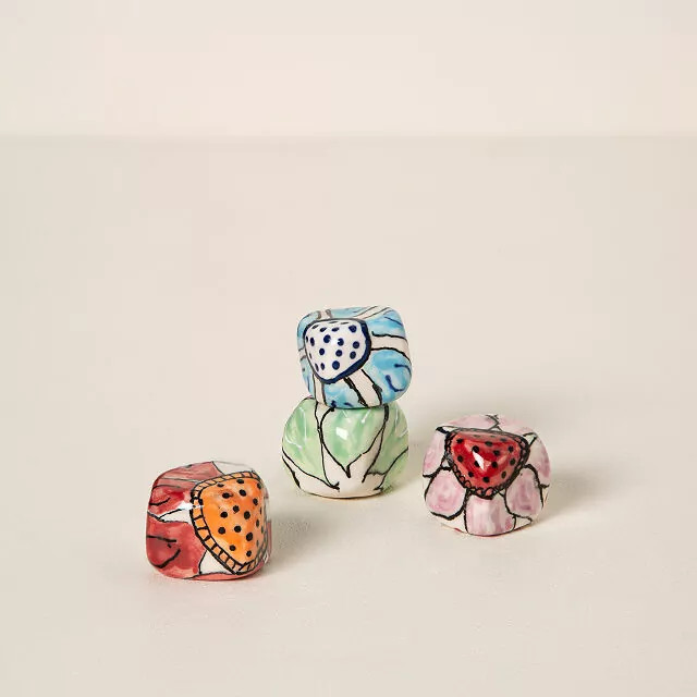 Floral Wine Chilling Stones - Set of 4 | UncommonGoods
