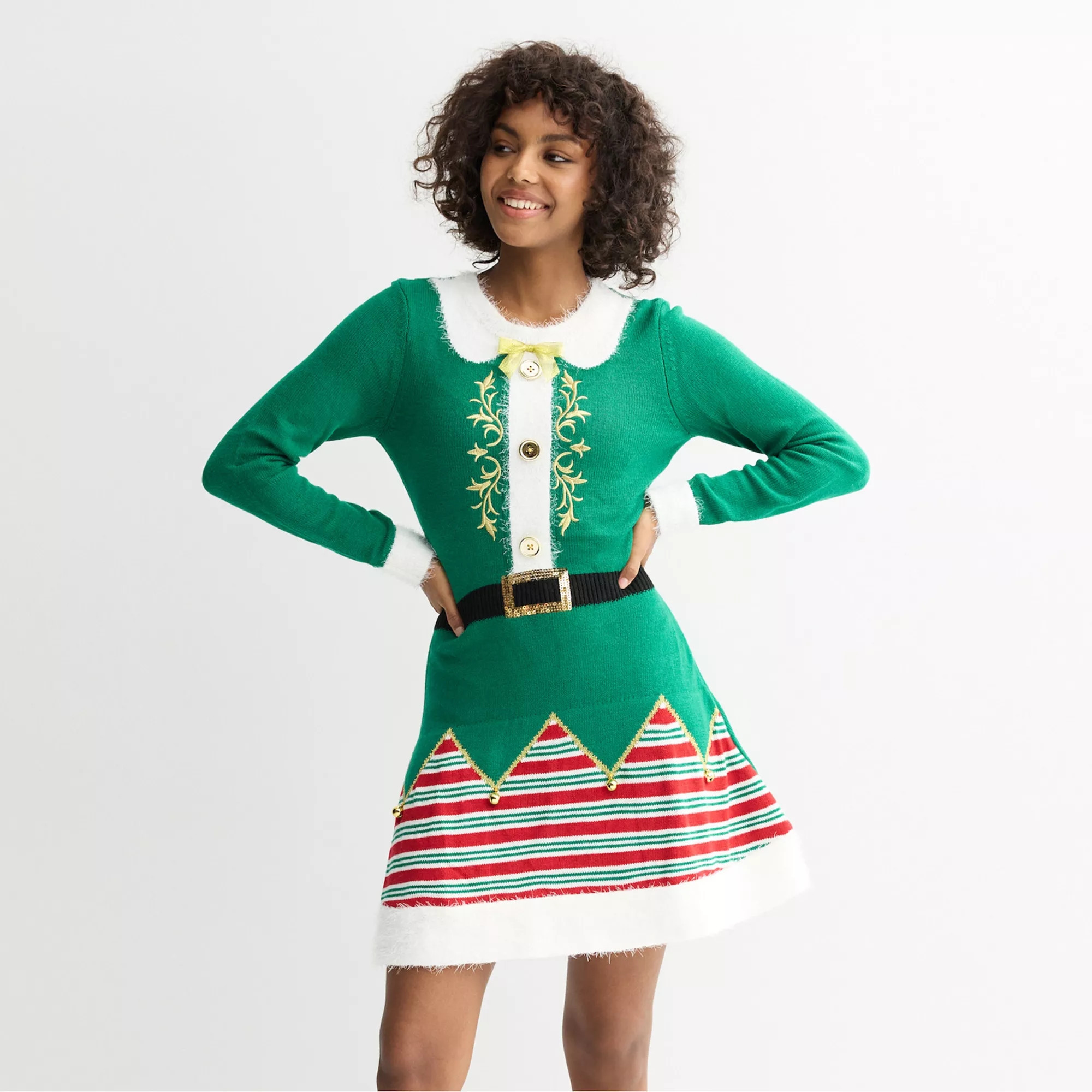 Women's Born Famous Long Sleeve Holiday Sweater Dress | Kohl's