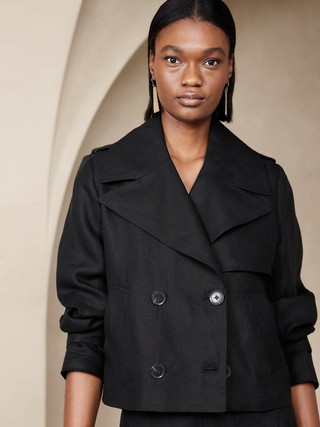 Vivienne Linen Trench Jacket | Banana Republic (US)