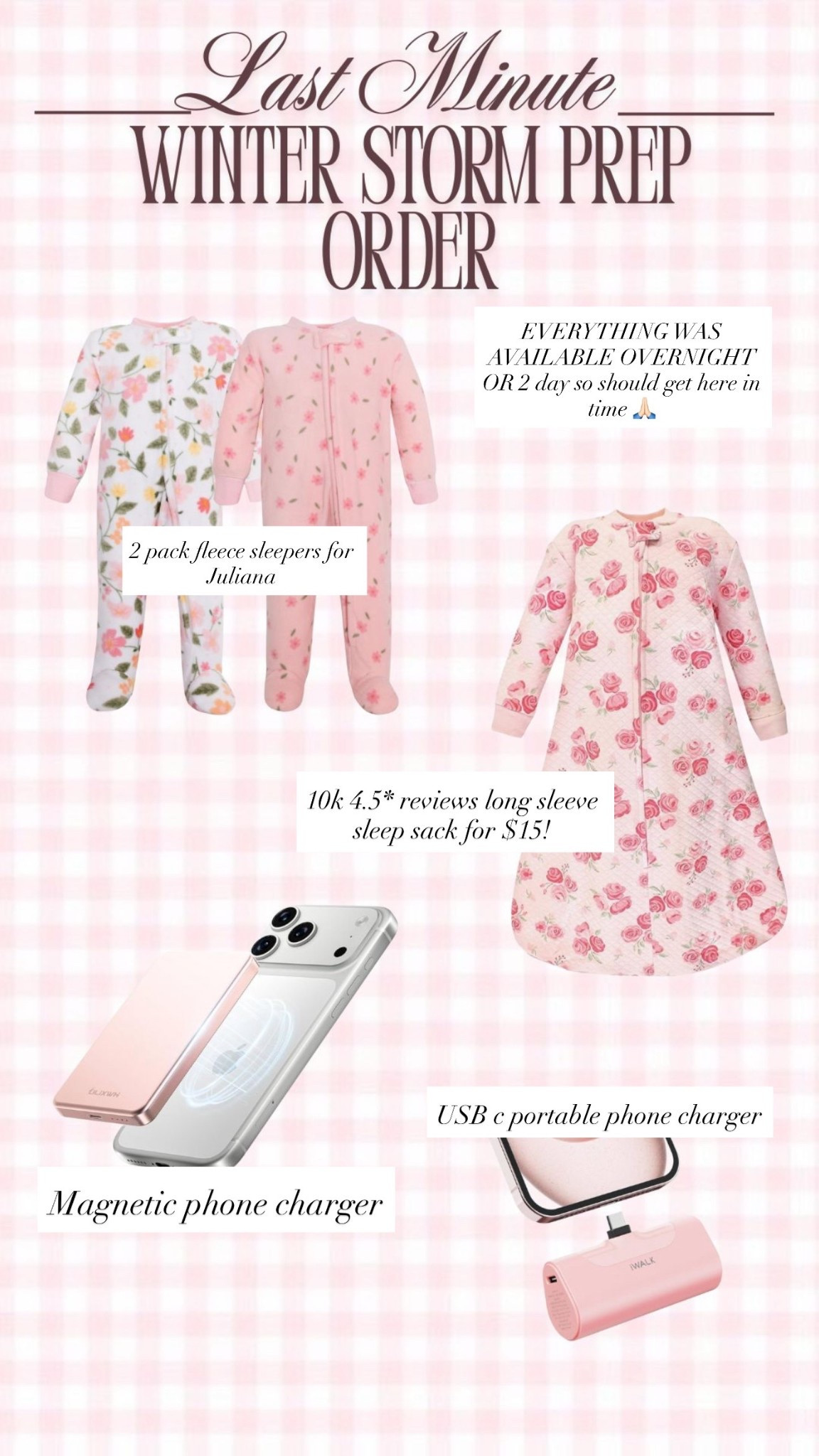 The local stores didn’t have any of this so thank God for prime and overnight shipping! Hope they arrive as planned before the winter storm just in case! 

#LTKmomlife #LTKselfcare #LTKBaby