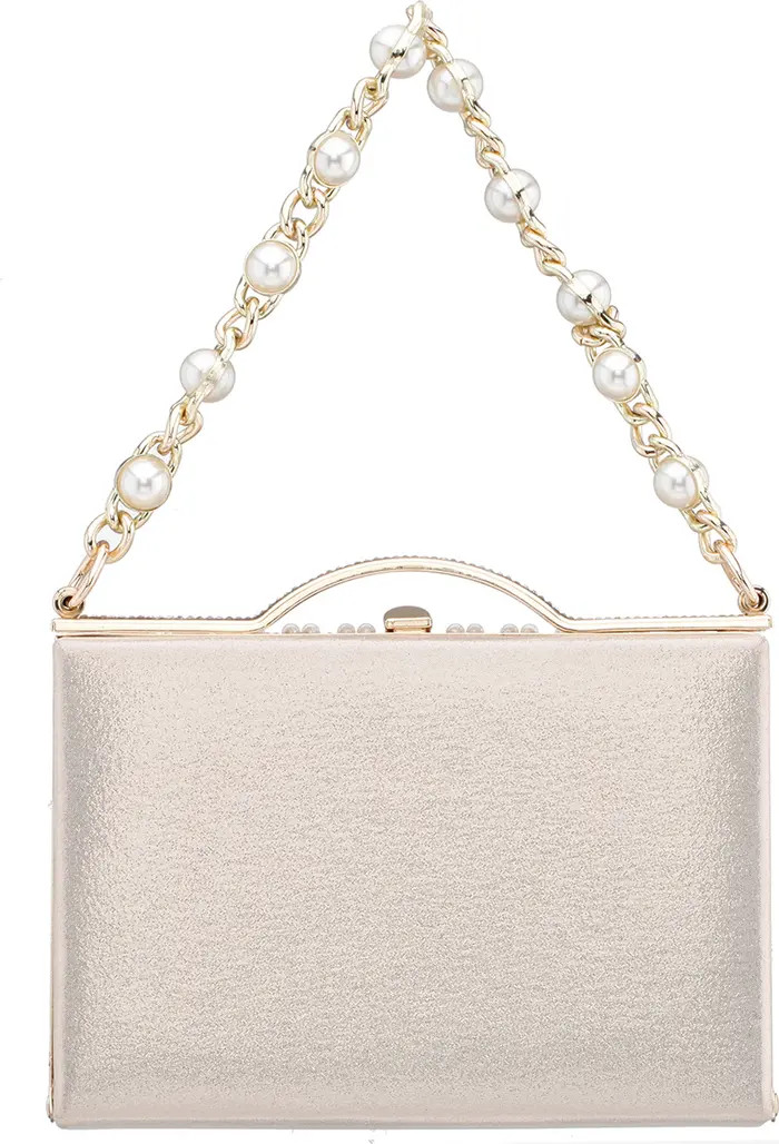 Issa White Imitation Pearl & Crystal Clutch | Nordstrom