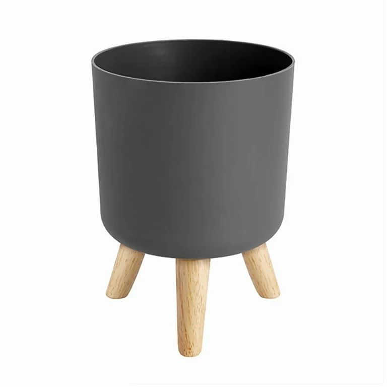 Modern Plant Pots with Wooden Legs Holder Bedroom Living Room Floor Standing Potted Flower Pot Ho... | Walmart (US)