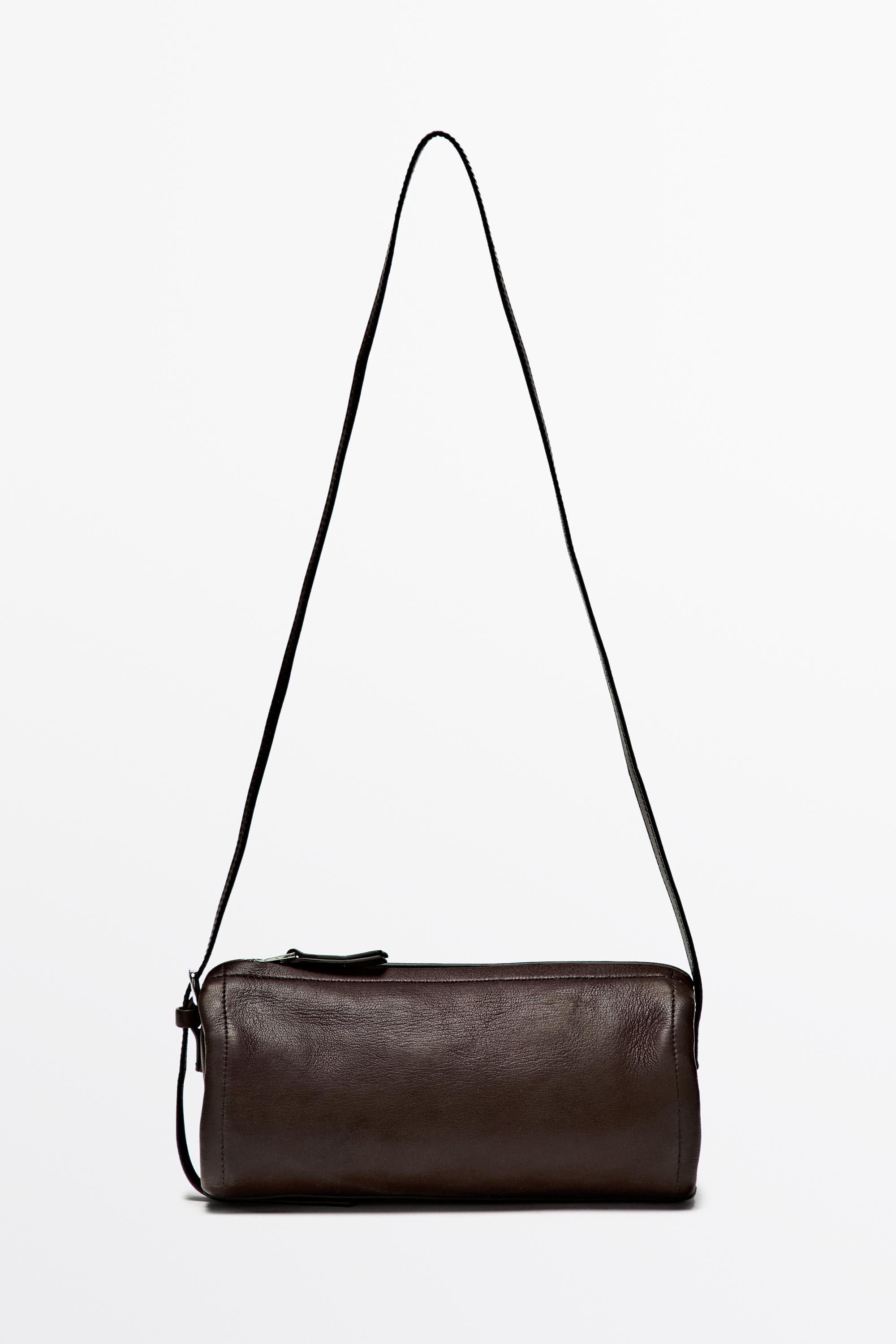 Nappa leather crossbody bag | Massimo Dutti UK