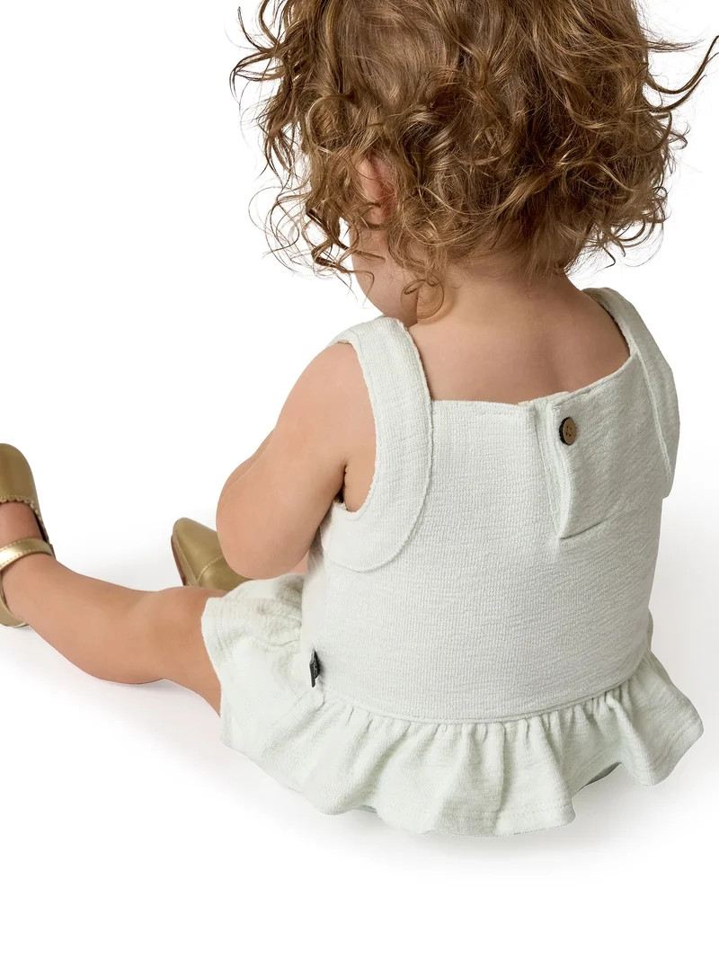 Modern Moments by Gerber Baby Girl Bloomer Outfit Set with Embroidery, 2-Piece, Sizes 0/3 Months ... | Walmart (US)