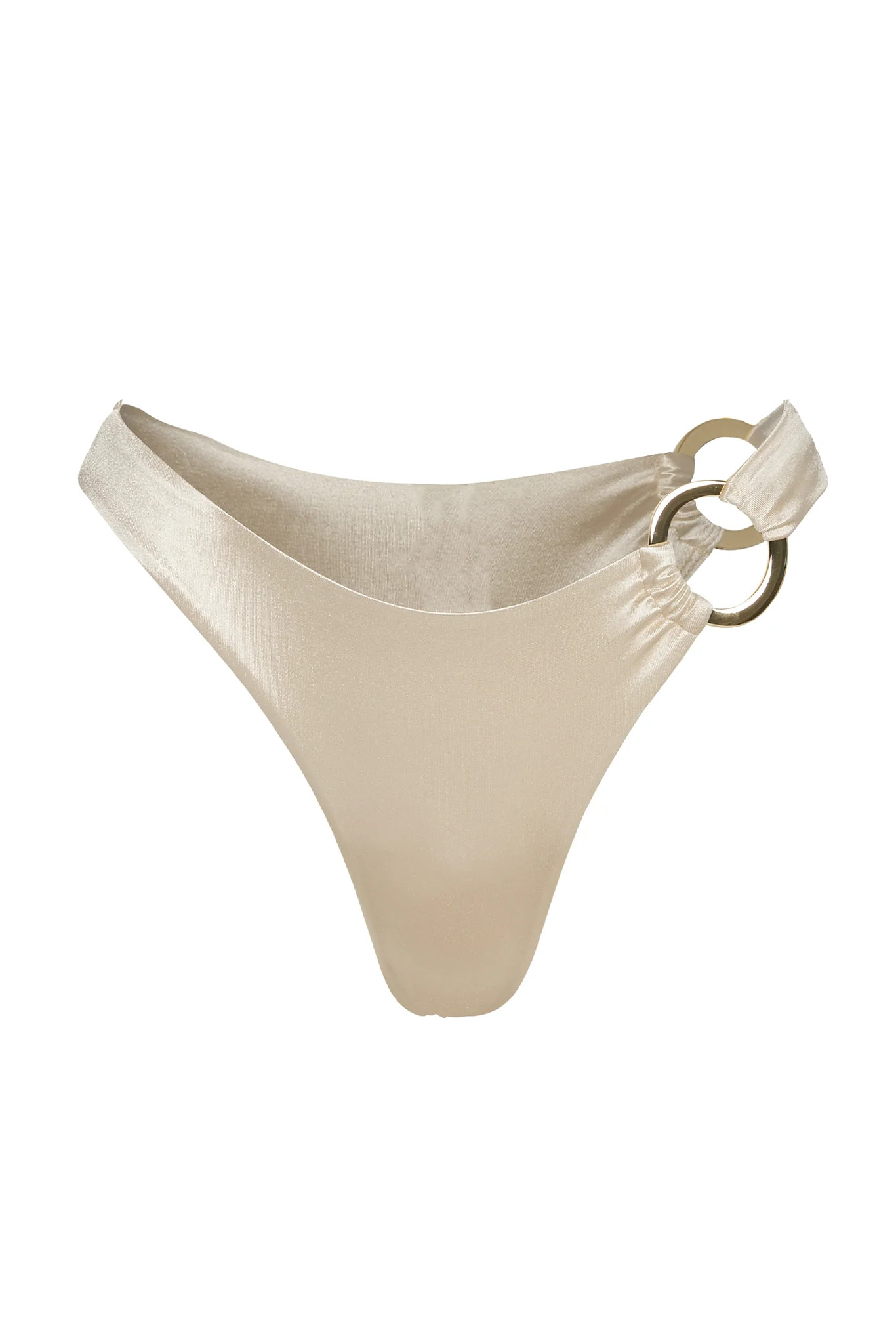 Bronte Bottom - Champagne Shiny Jersey | Monday Swimwear