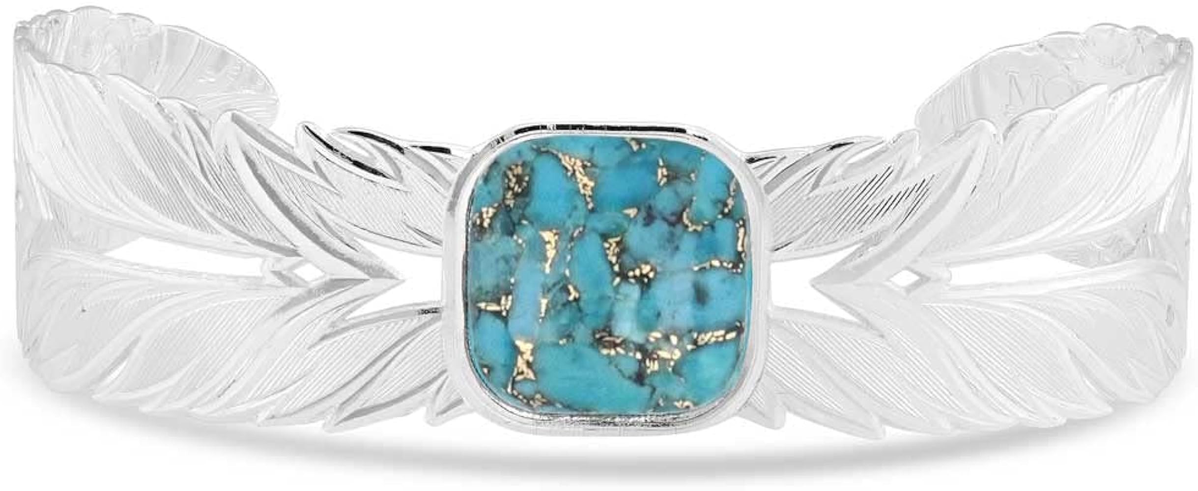 Montana Silversmiths Ladies Feather Cuff Bracelet Western Inspired (Freedom Feather), silver | Amazon (US)