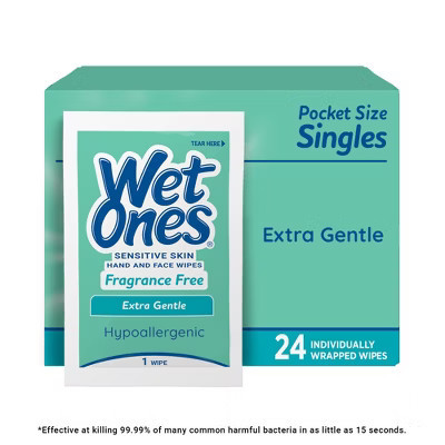 Wet Ones Sensitive Hand Wipes - Unscented - 24ct: Trial Size | Target