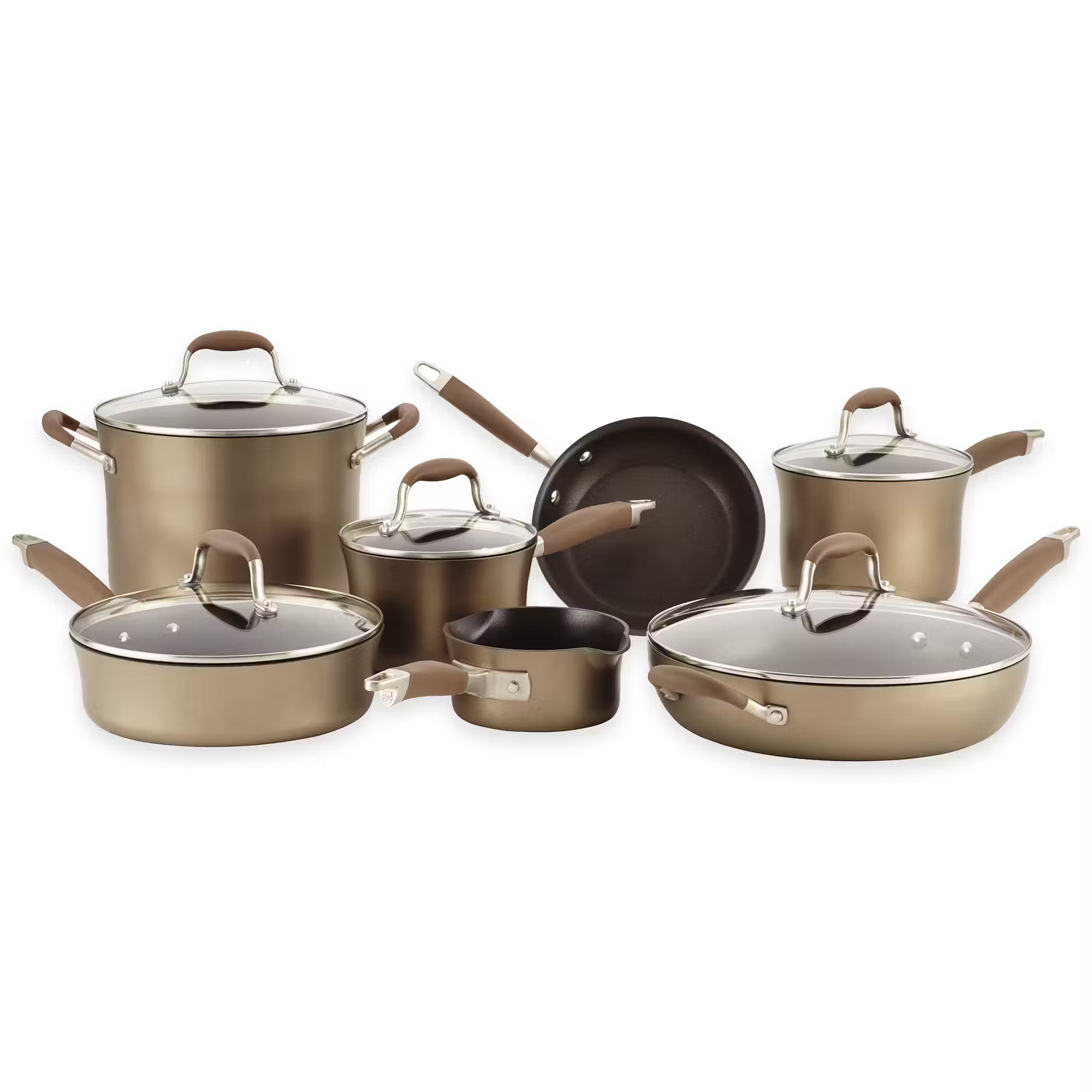 Anolon&reg; Advanced Bronze Hard Anodized Nonstick 12-Piece Cookware Set and Open Stock | Bed Bath & Beyond