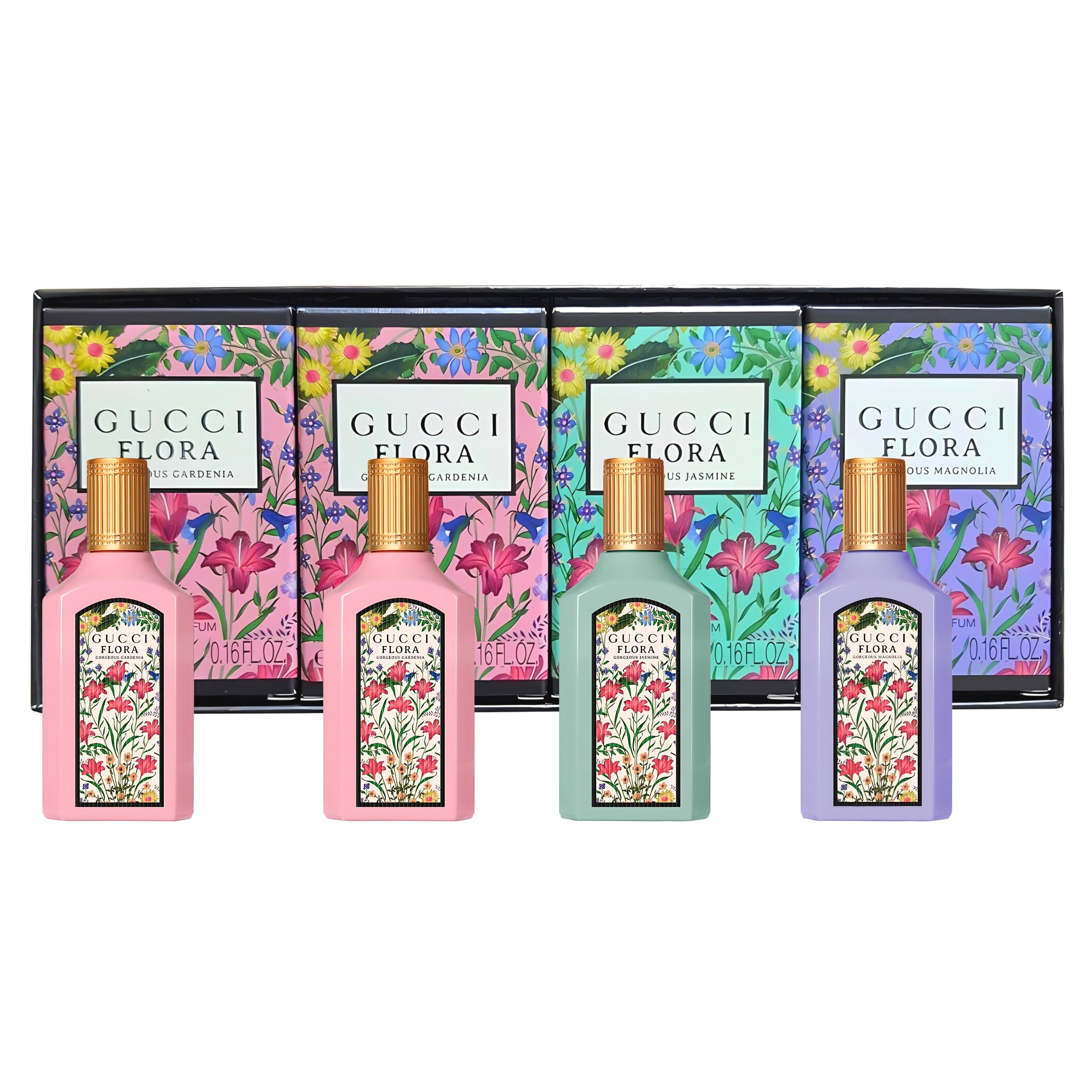 Gucci Flora Perfume for Women Variety Gift Set Mini Splashes 4 X 0.16 Fl oz | Amazon (US)
