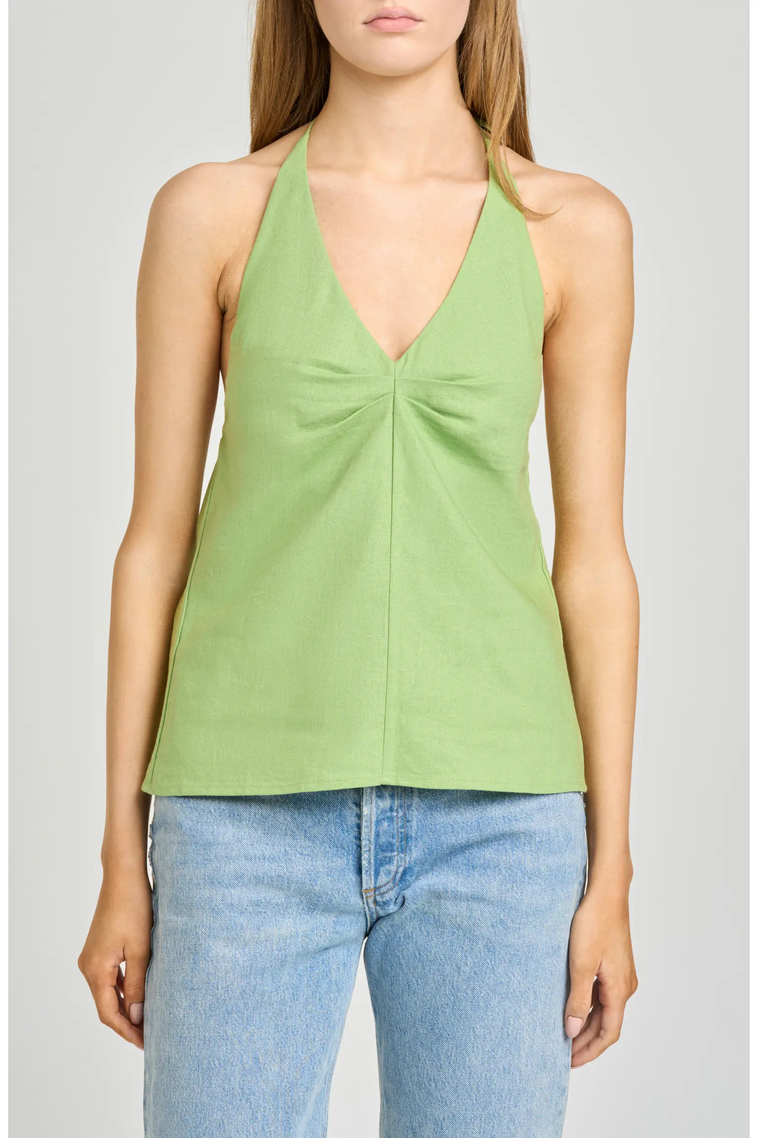 Kaia Linen Blend Halter Top (Women) | Nordstrom | Nordstrom