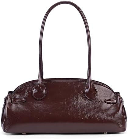 Shoulder Bags for Women Vintage Brown Purse Luxury Carryall Bag Faux Leather Shoulder Handbag | Amazon (US)