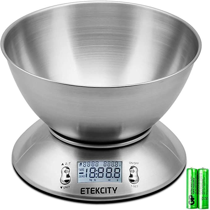 Etekcity Food Scale with Bowl, Timer, and Temperature Sensor, Digital Kitchen Weight for Cooking ... | Amazon (US)