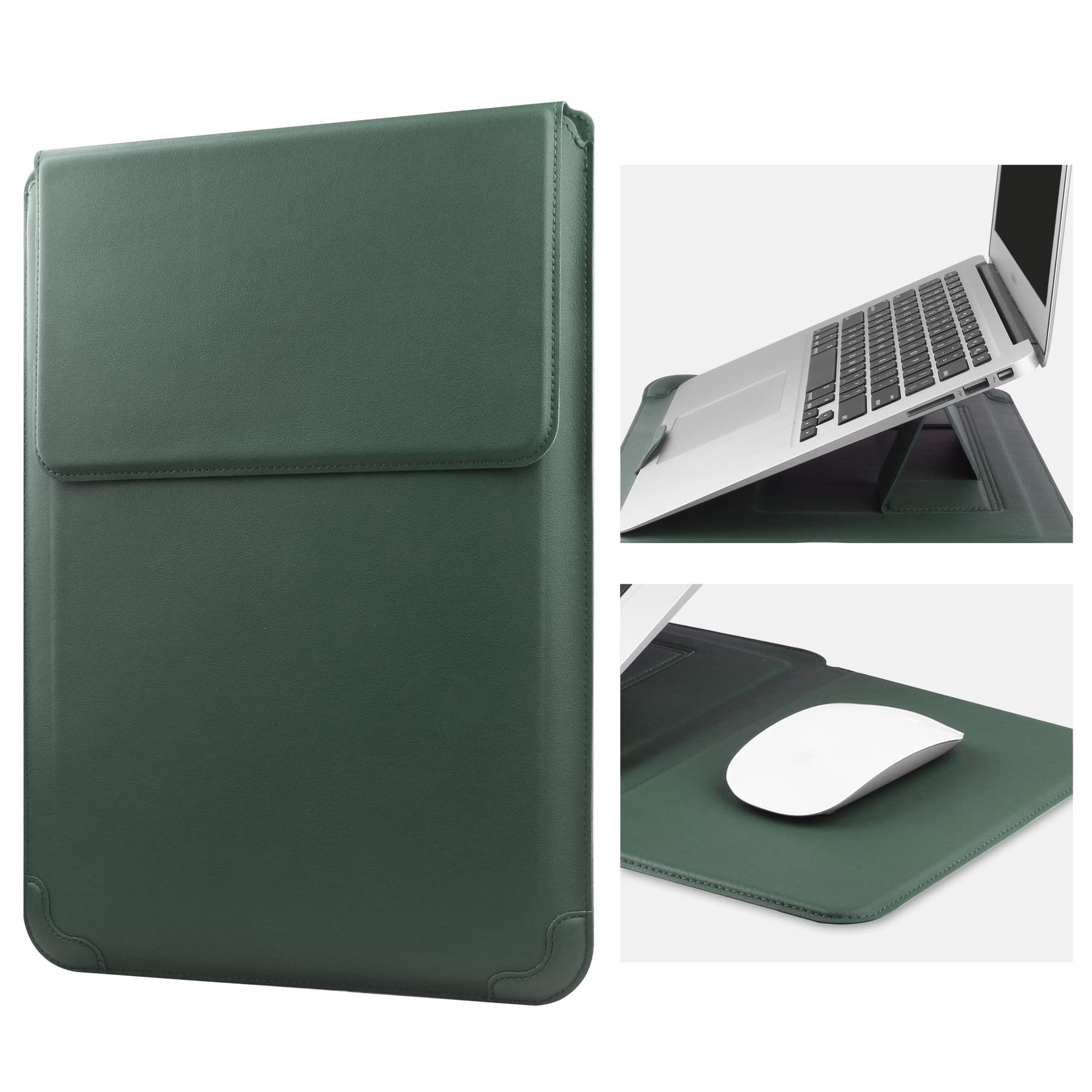 15 16 Inch Laptop Sleeve Case Leather Bag for MacBook Pro 16 2021 & 2019/Huawei MateBook D15/HP 1... | Amazon (US)