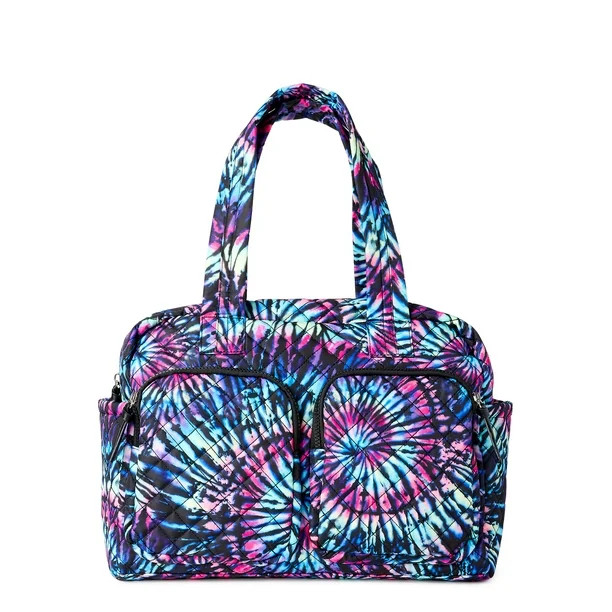 No Boundaries Women's Double Pocket Weekender Multi-Color TieDye | Walmart (US)
