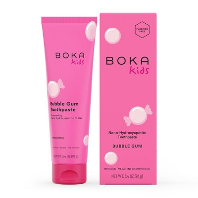 Boka Kids' Fluoride-Free Nano Hydroxyapatite Toothpaste - Bubblegum - 3.4oz | Target