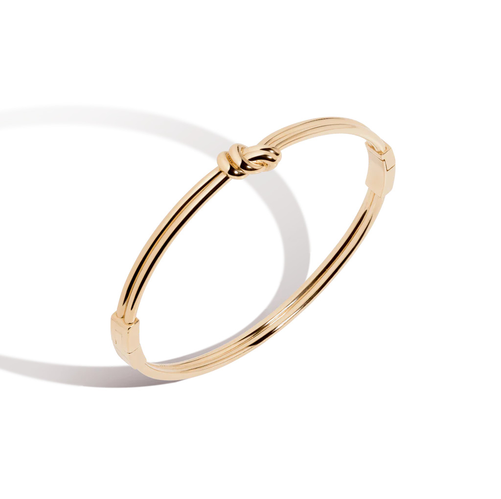 Gold Knot Hinged Bracelet | AUrate New York
