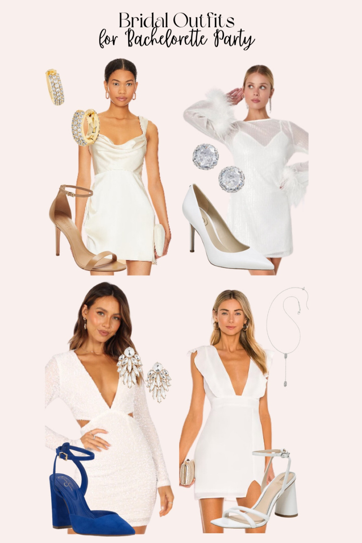 Bachelorette party dress. 
bachelorette party. white dress. sequin dress. party dress  

#LTKwedding #LTKfindsunder100 #LTKSpringSale