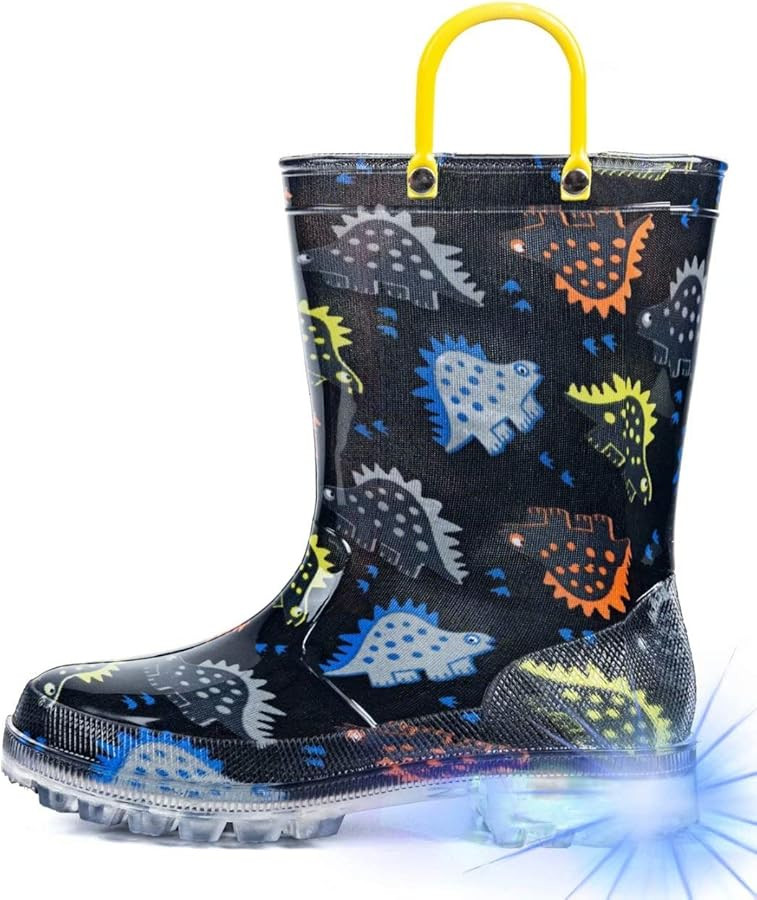 HugRain Light Up Rain Boots for Little Kids | Amazon (US)