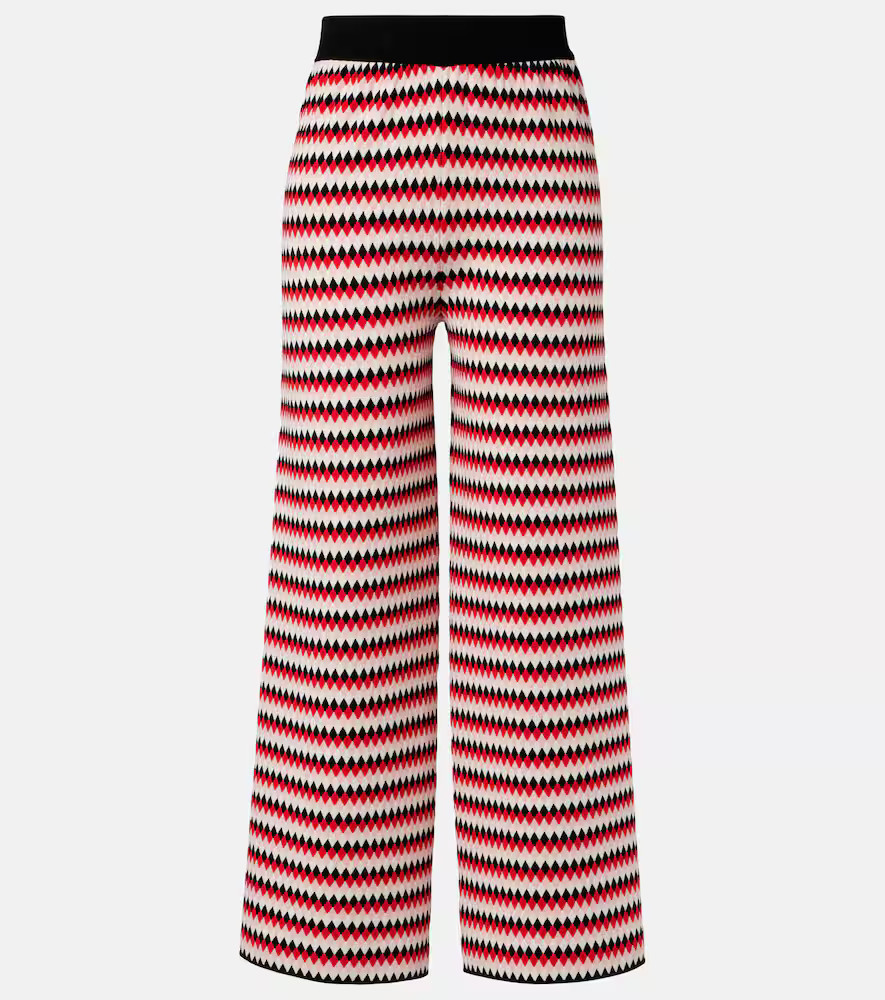 La DoubleJ Checkers knitted wide-leg pants | Mytheresa (US/CA)